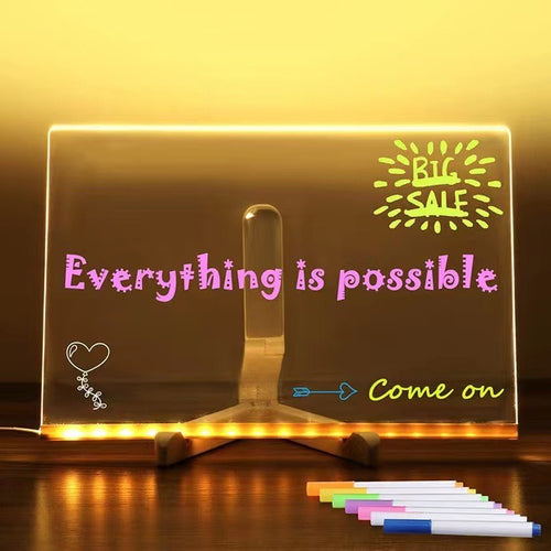 Creative Rewritable Acrylic LED Message Board